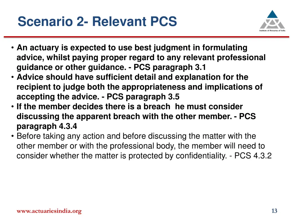 scenario 2 relevant pcs