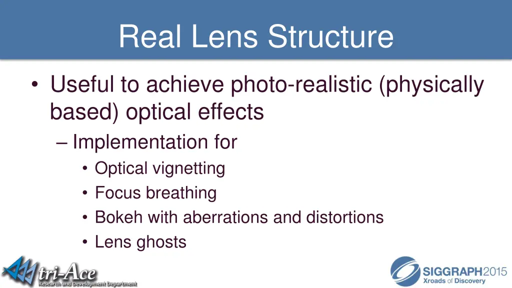 real lens structure