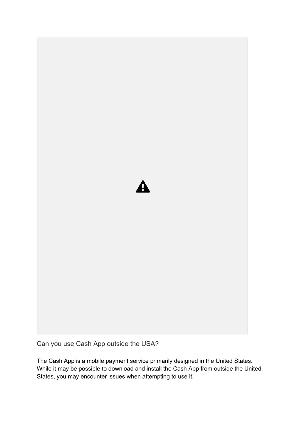 can you use cash app outside the usa