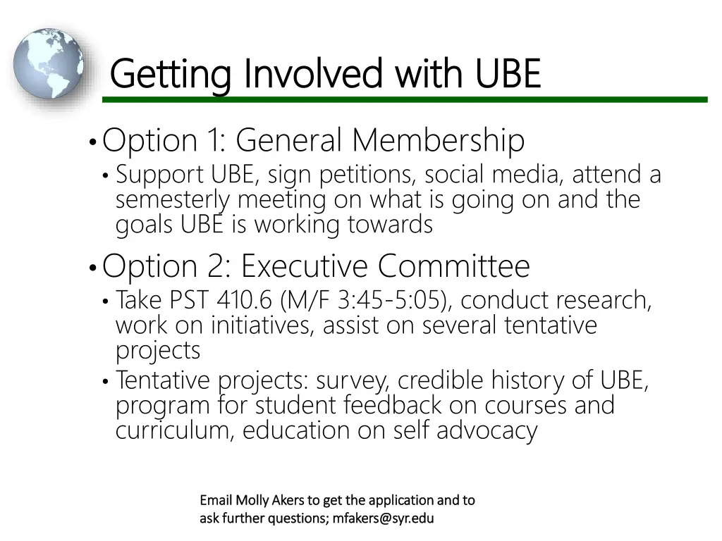 getting involved with ube getting involved with