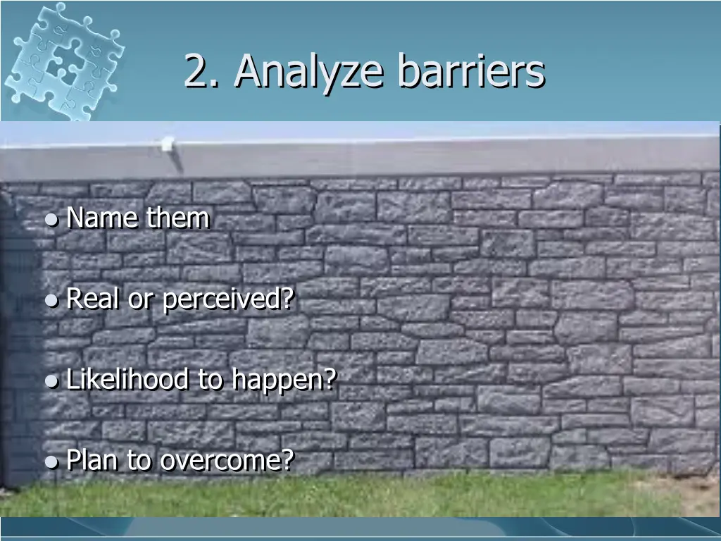 2 analyze barriers
