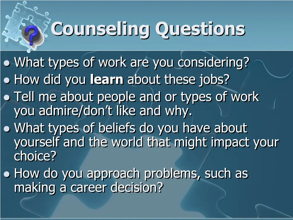 counseling questions 1