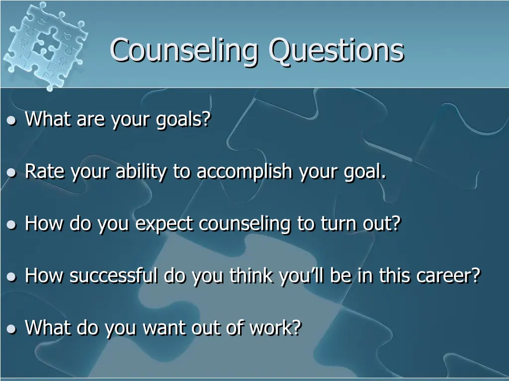 counseling questions