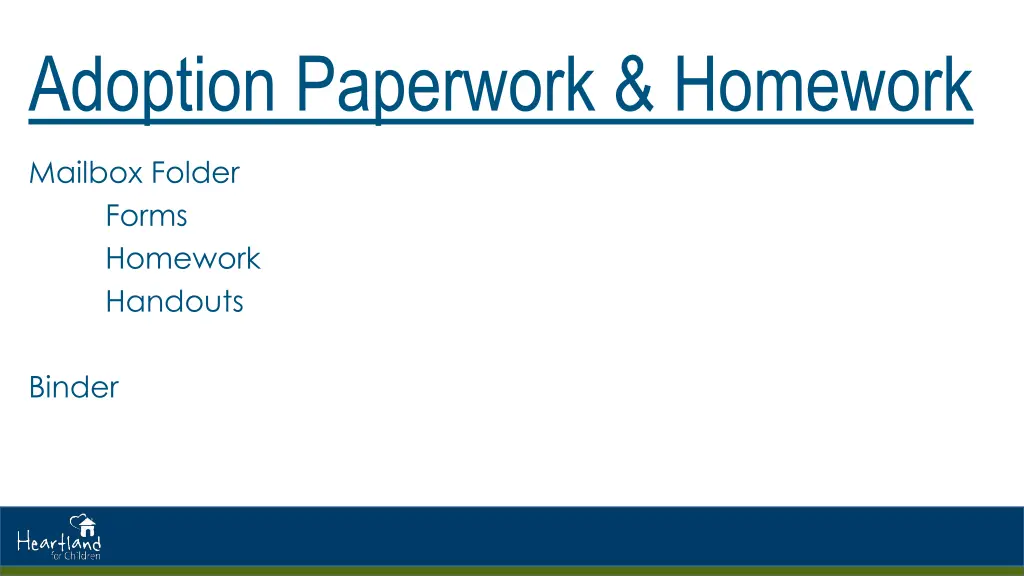 adoption paperwork homework