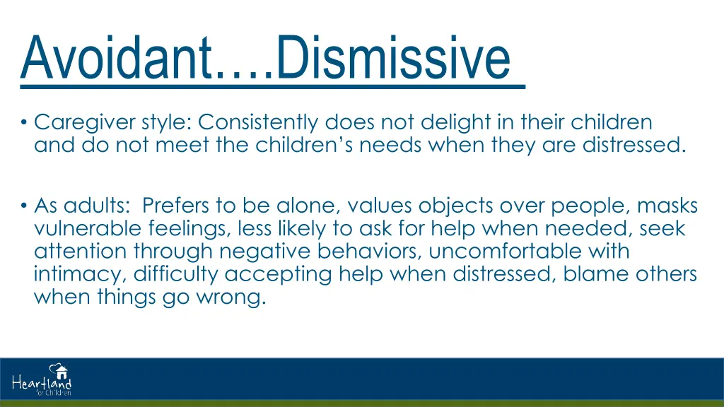 avoidant dismissive