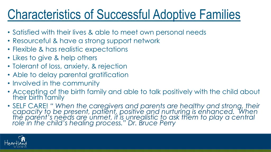 characteristics of successful adoptive families