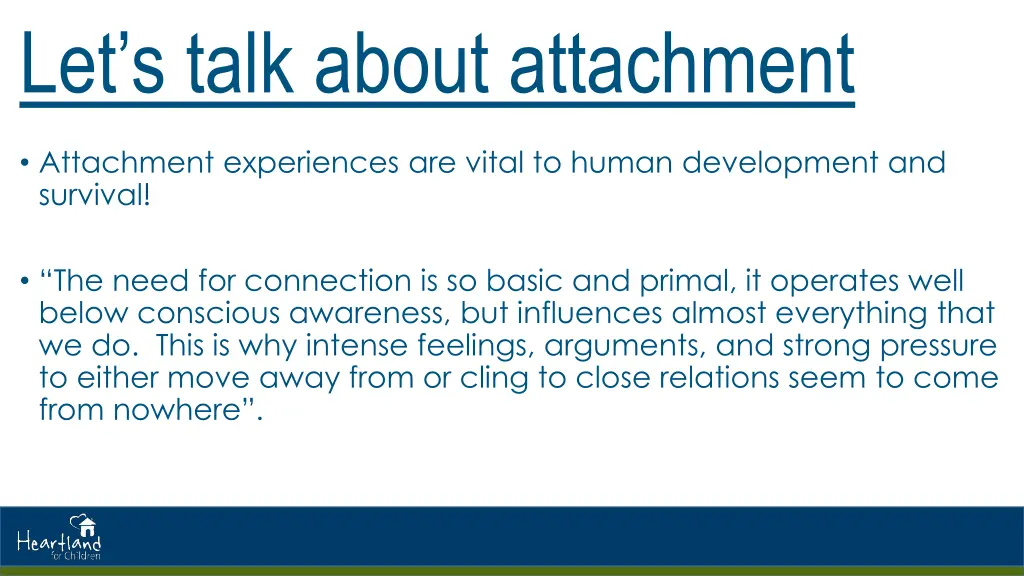 let s talk about attachment