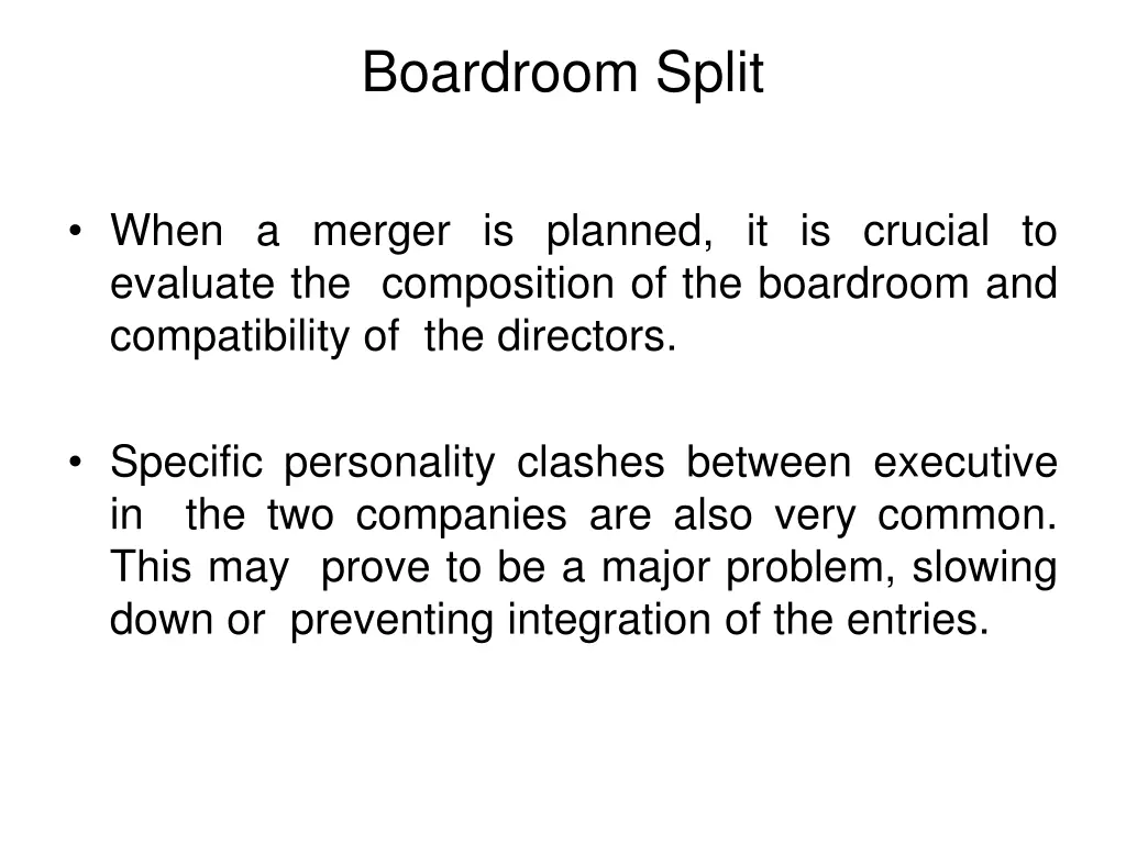 boardroom split