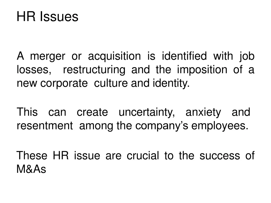 hr issues