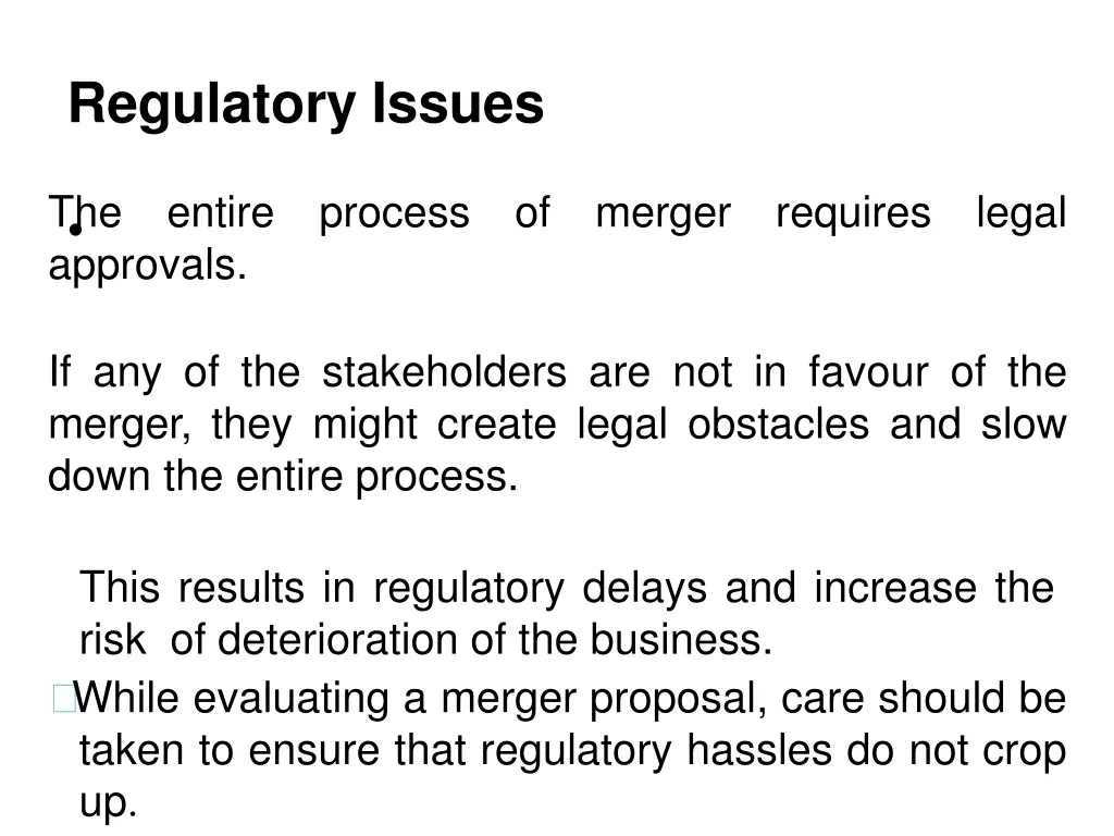 regulatory issues