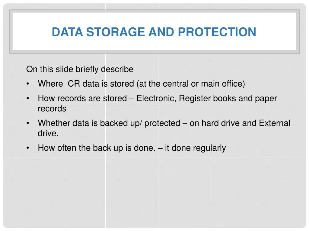 data storage and protection