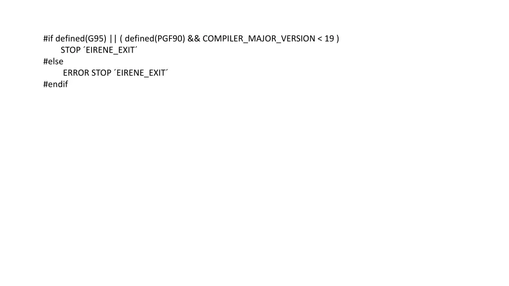 if defined g95 defined pgf90 compiler major