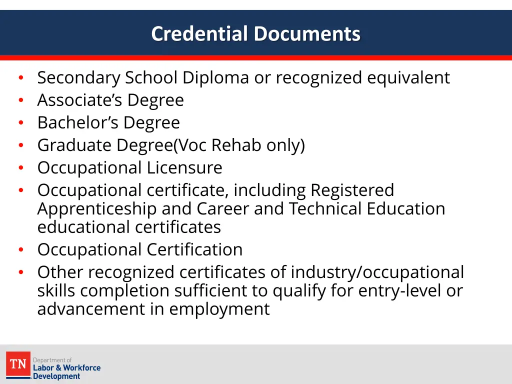 credential documents