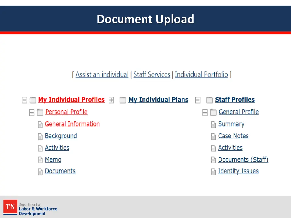 document upload