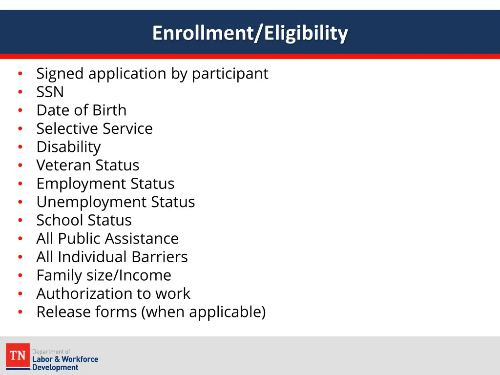 enrollment eligibility