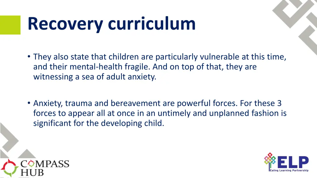 recovery curriculum 2