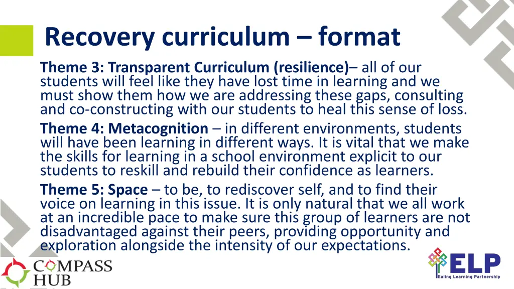 recovery curriculum format theme 3 transparent