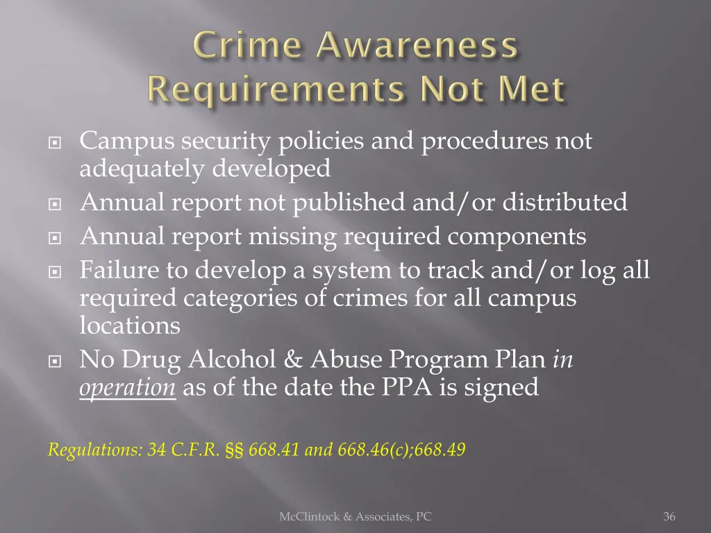 campus security policies and procedures