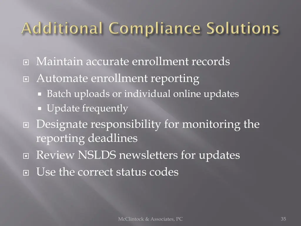 maintain accurate enrollment records automate