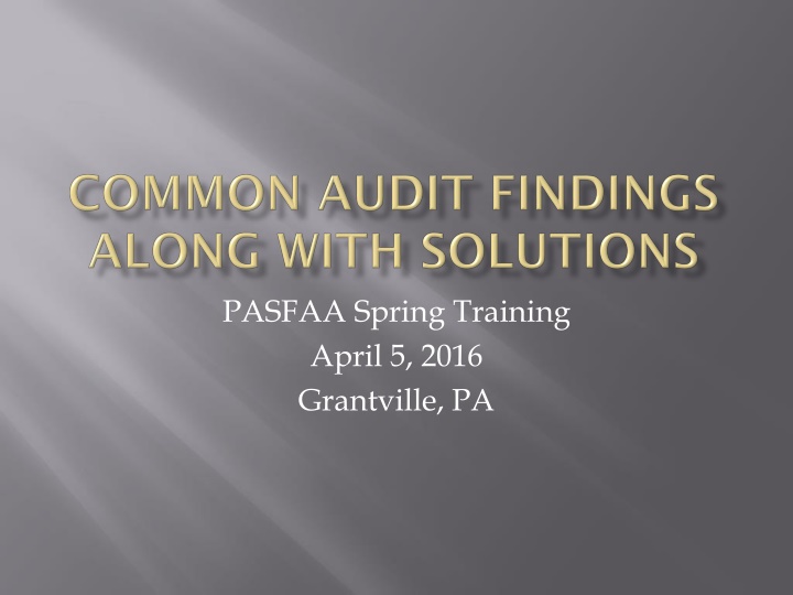 pasfaa spring training april 5 2016 grantville pa