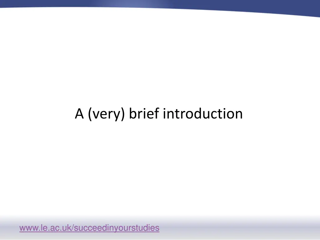 a very brief introduction
