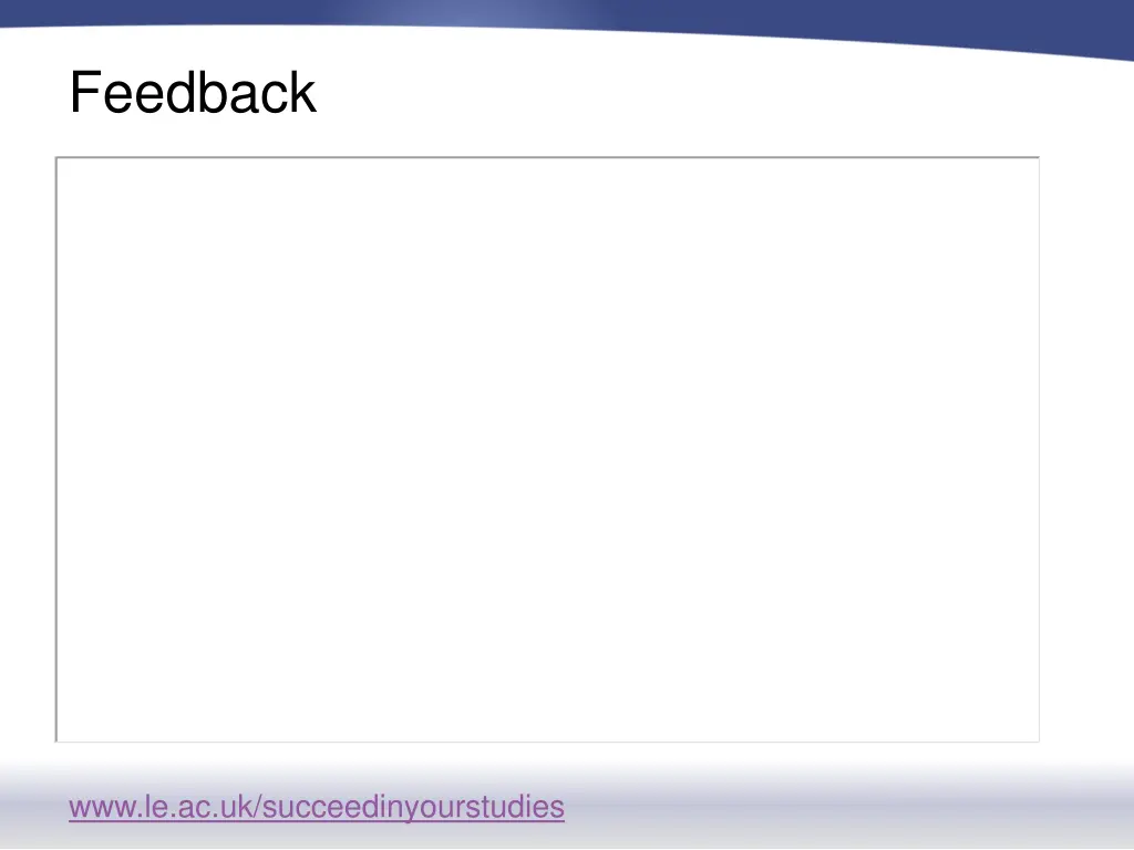 feedback