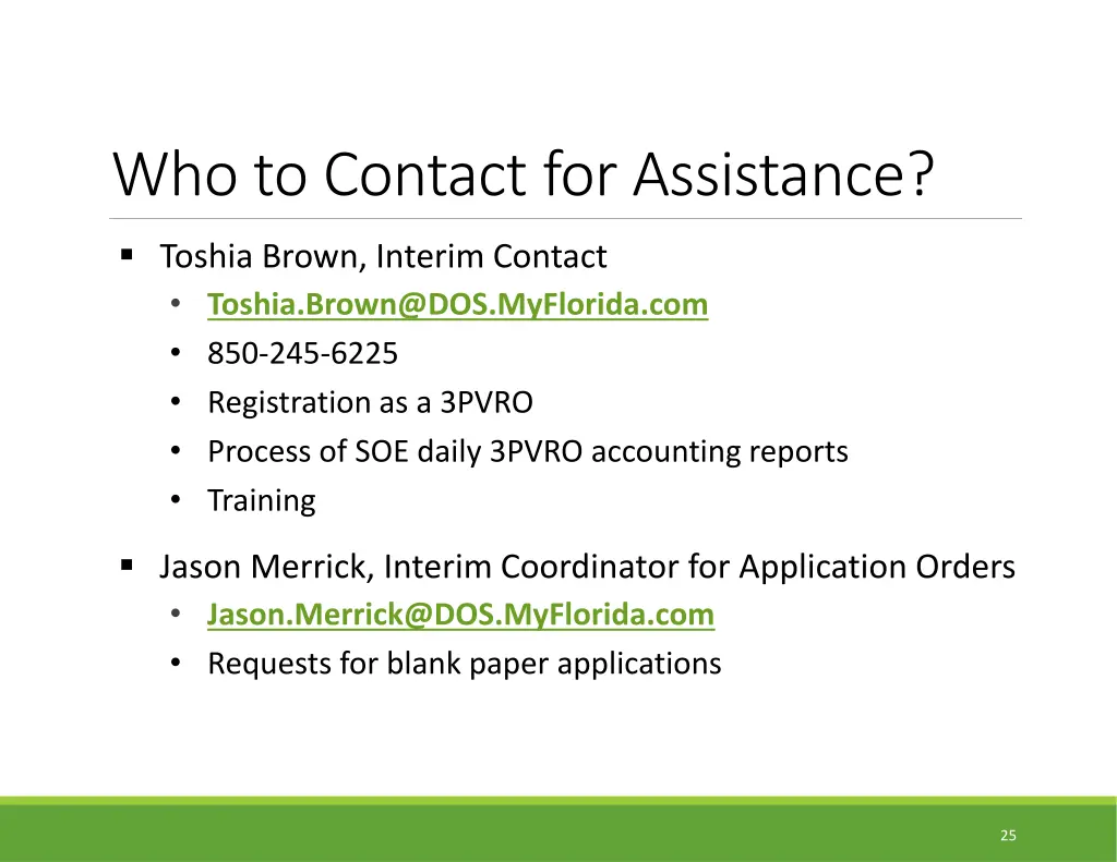 who to contact for assistance