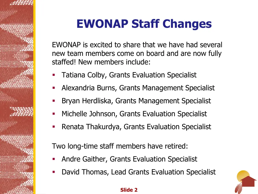 ewonap staff changes