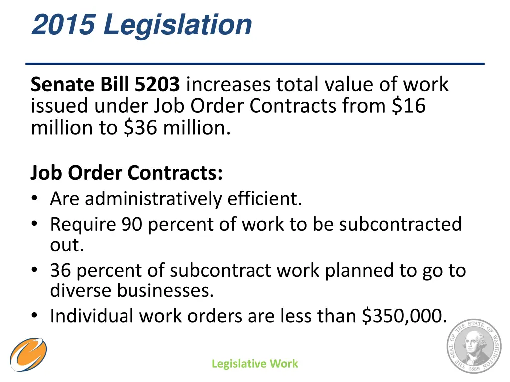 2015 legislation