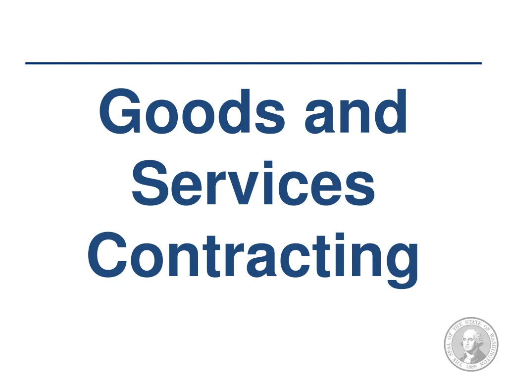 goods and services contracting