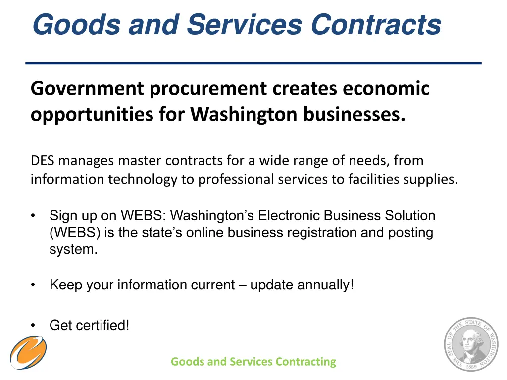 goods and services contracts