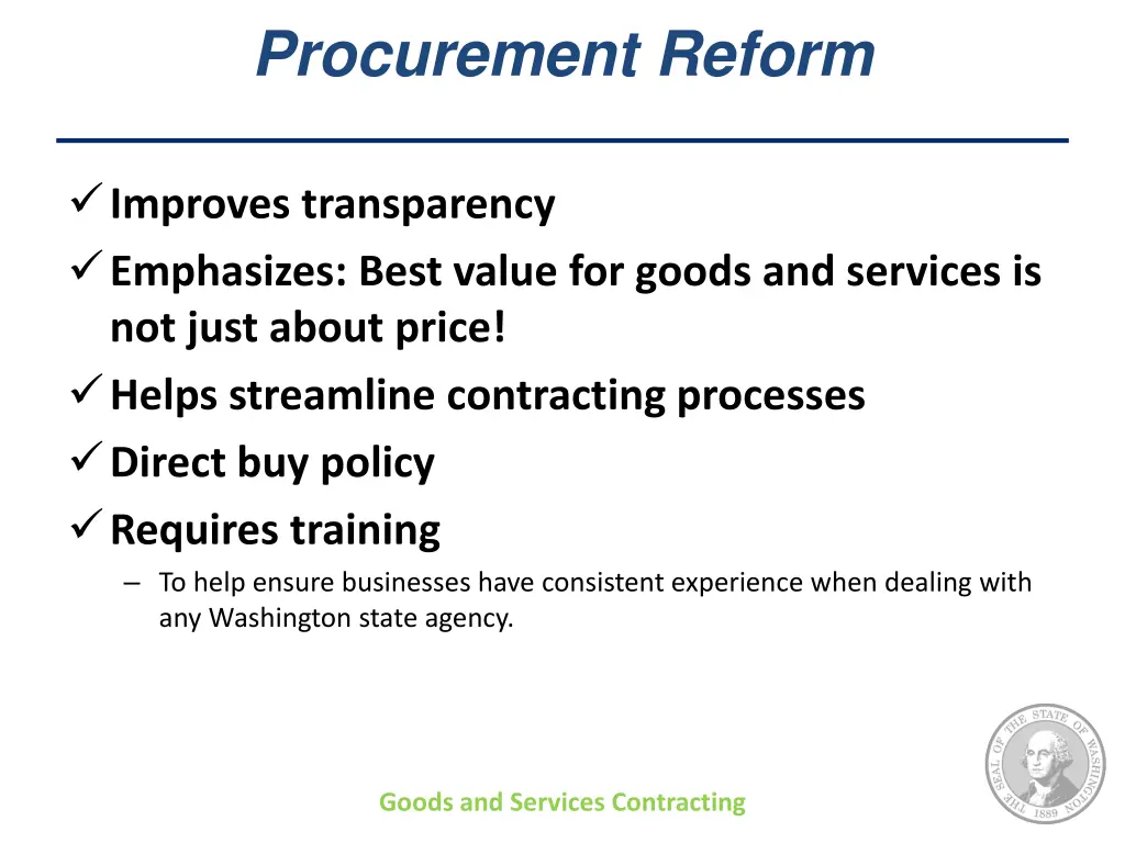 procurement reform