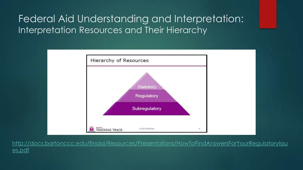 federal aid understanding and interpretation