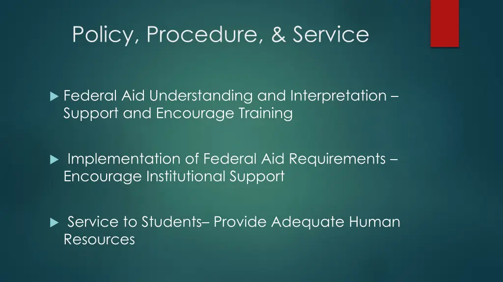 policy procedure service