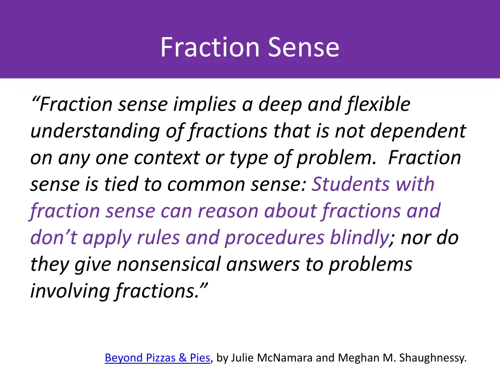 fraction sense