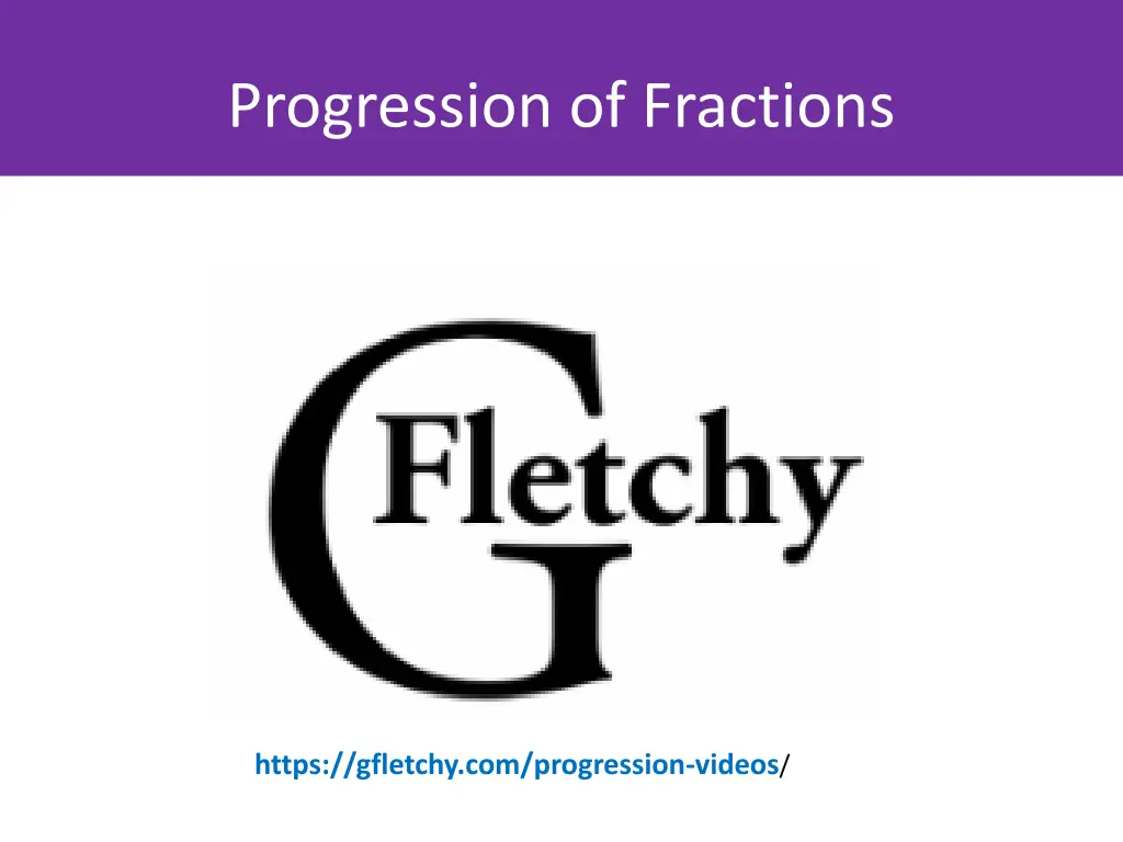 progression of fractions