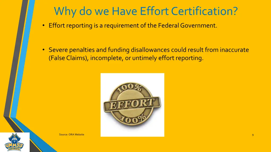 why do we have effort certification
