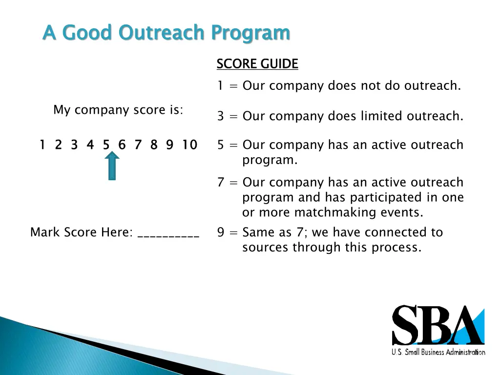 a good outreach program