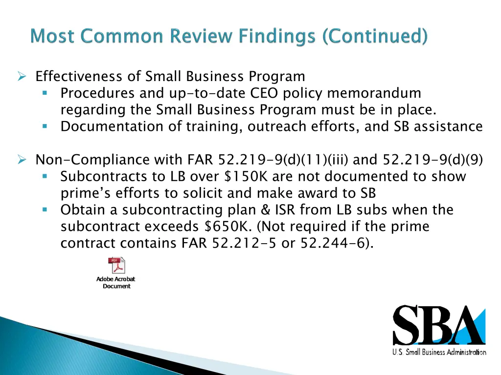effectiveness of small business program