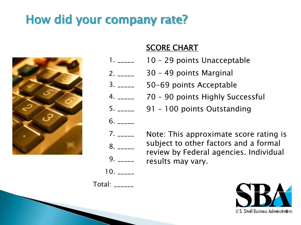 how did your company rate