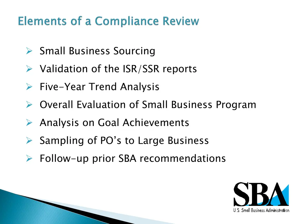 small business sourcing validation