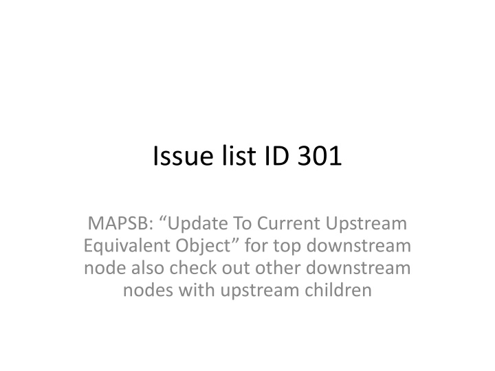 issue list id 301
