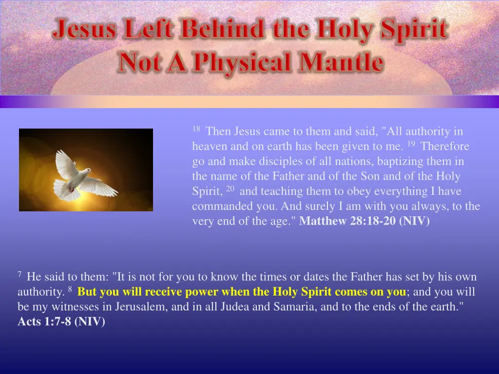 18 then jesus came to them and said all authority
