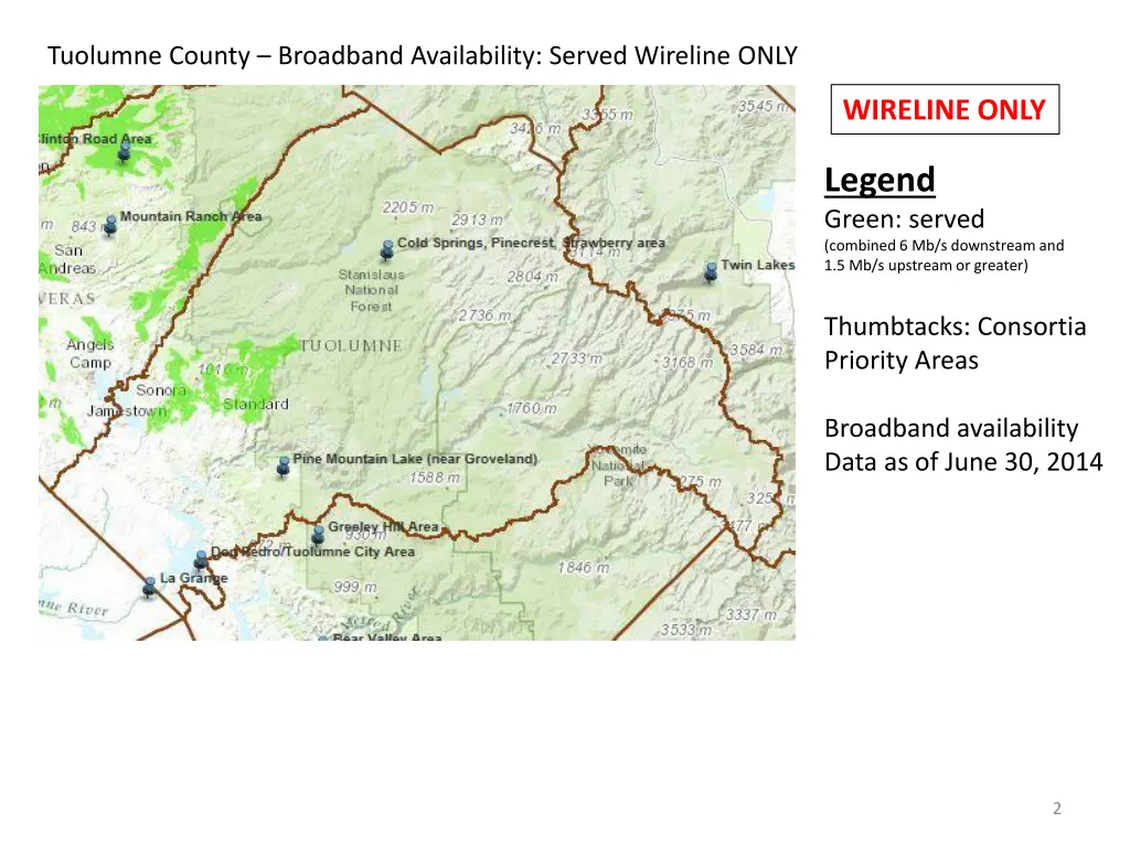 tuolumne county broadband availability served 1