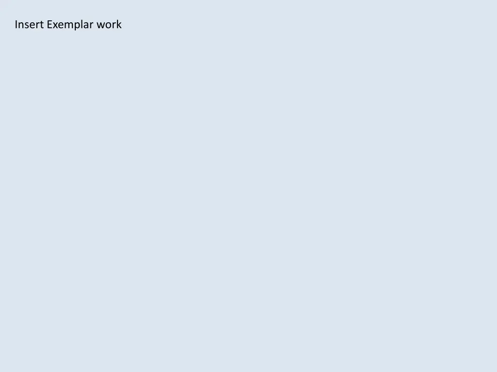 insert exemplar work