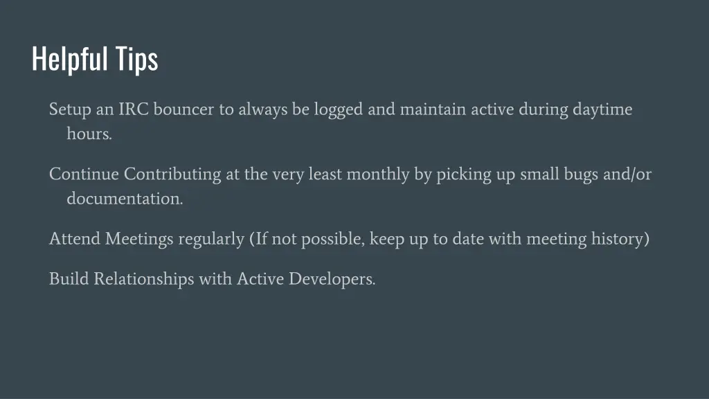 helpful tips