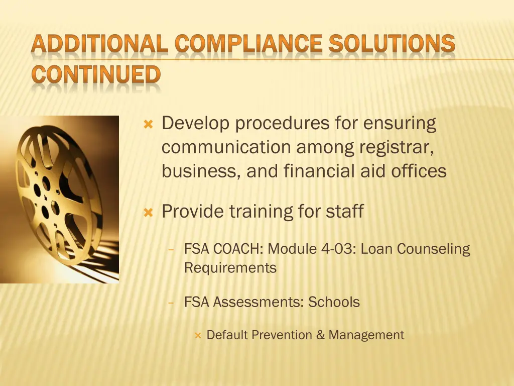 additional compliance solutions additional