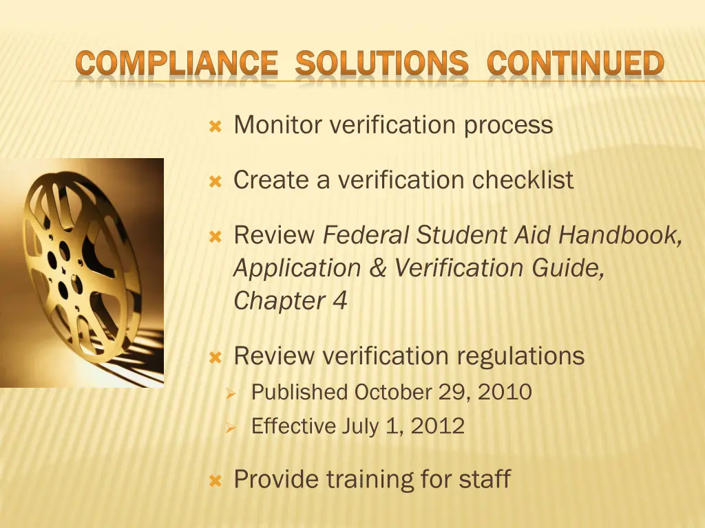 compliance solutions continued compliance 1