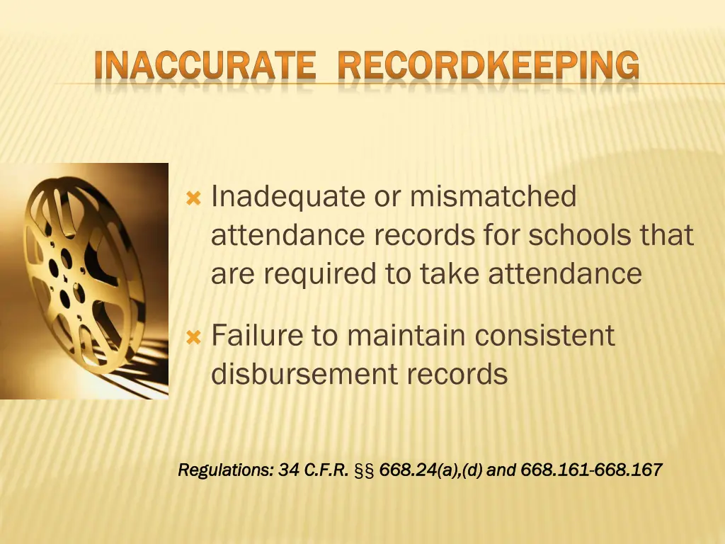 inaccurate recordkeeping inaccurate recordkeeping