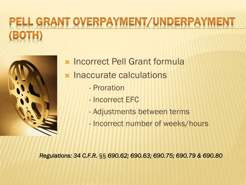 pell grant overpayment underpayment pell grant